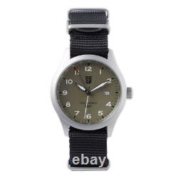 Smith & Bradley Springfield GMT FDE Dial FDE Markers Brushed SS Case Black NATO