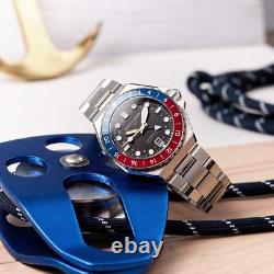 Spinnaker Dumas GMT Automatic Blue & Red / Stainless Steel Black Dial Stainle