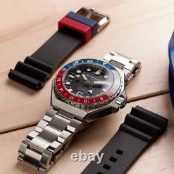 Spinnaker Dumas GMT Automatic Blue & Red / Stainless Steel Black Dial Stainle
