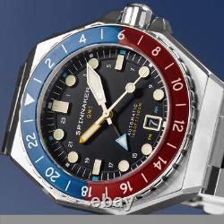Spinnaker Dumas GMT Automatic Blue & Red / Stainless Steel Black Dial Stainle