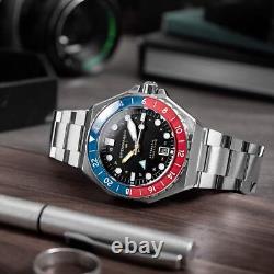 Spinnaker Dumas GMT Automatic Blue & Red / Stainless Steel Black Dial Stainle