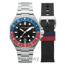 Spinnaker Dumas GMT Automatic Blue & Red / Stainless Steel Black Dial Stainle