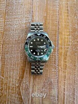 Sprite Style GMT Sub Mod with NH34 Movt. Bidirectional Bezel