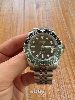 Sprite Style GMT Sub Mod with NH34 Movt. Bidirectional Bezel