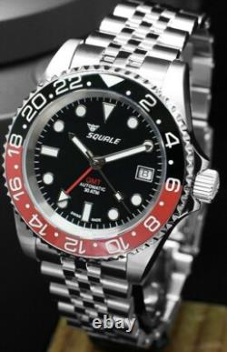 Squale 1545 30 Atmos BLACK / RED COKE GMT Ceramica Ceramic Watch VERY GOOD