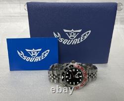 Squale 1545 30 Atmos BLACK / RED COKE GMT Ceramica Ceramic Watch VERY GOOD