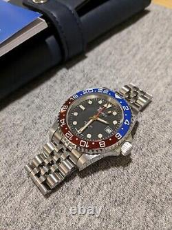 Squale 1545 30 Atmos BLUE/RED Pepsi GMT Ceramica Watch 40mm