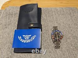 Squale 1545 30 Atmos BLUE/RED Pepsi GMT Ceramica Watch 40mm