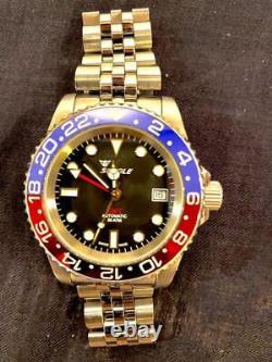 Squale Titanium Pepsi Bezel Case 1545 GMT with warranty card