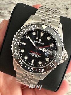 Steinhart Ocean 39 GMT Black Ceramic with Jubilee bracelet FREE SHIPPING