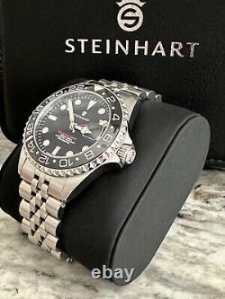 Steinhart Ocean 39 GMT Black Ceramic with Jubilee bracelet FREE SHIPPING