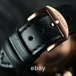 Steinhart Ocean One ETA 2824-2 PINK GOLD Analog Automatic black Watch Made Swiss