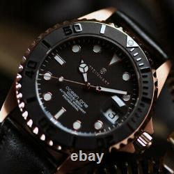 Steinhart Ocean One ETA 2824-2 PINK GOLD Analog Automatic black Watch Made Swiss