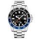 Stuhrling 3965 1 Aquadiver Quartz GMT Date Stainless Steel Mens Watch