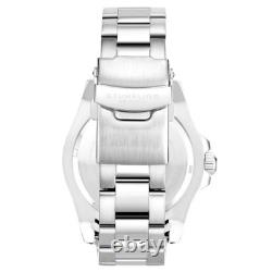 Stuhrling 3965 1 Aquadiver Quartz GMT Date Stainless Steel Mens Watch