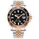 Stuhrling 3968 4 Aquadiver Quartz GMT Date Stainless Steel Mens Watch