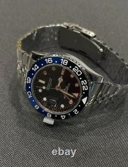 Stuhrling GMT 42mm Diver Batman Edition. Jubilee Bracelet. New with B&P