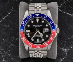 Stührling Meridian 3968 GMT Quartz 42mm Diver PEPSI