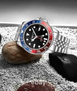 Stührling Meridian 3968 GMT Quartz 42mm Diver PEPSI
