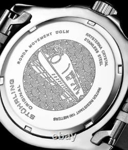 Stührling Meridian 3968 GMT Quartz 42mm Diver PEPSI
