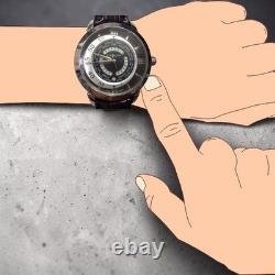 Stuhrling Original 45mm Aviator World Time Mens Qz Watch, New