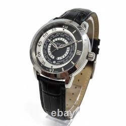 Stuhrling Original 45mm Aviator World Time Mens Qz Watch, New