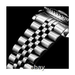 Stuhrling Original Men's Stainless Steel Jubilee Bracelet GMT Watch Quartz, D