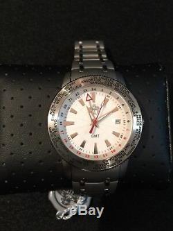 Sug Men's GMT World Time Stainless Steel Watch