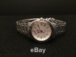 Sug Men's GMT World Time Stainless Steel Watch