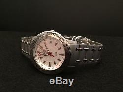 Sug Men's GMT World Time Stainless Steel Watch