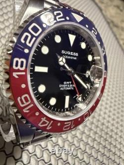 Sugess Ocean Star GMT S420 Pepsi Bezel Peacock Automatic EXCELLENT