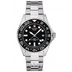 Swiss Alpine Military 7052.1137 Black Dial GMT Men's Watch Swiss Made