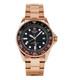 Swiss Alpine Military 7052.1164 Rose Gold Black Dial GMT Men's Watch Swiss Made