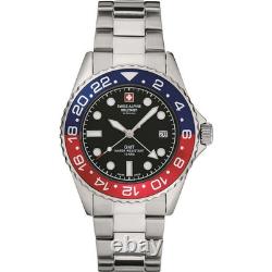Swiss Alpine Military Black Dial GMT Men's Watch 7052.1131 Swiss Made
