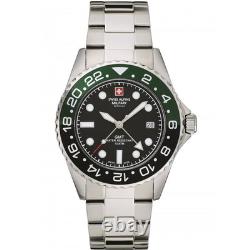 Swiss Alpine Military Black Dial GMT Men's Watch Swiss Made 7052.1138