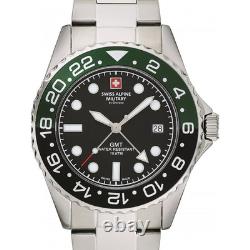 Swiss Alpine Military Black Dial GMT Men's Watch Swiss Made 7052.1138