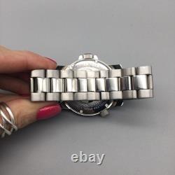 Swiss Legend GMT Traveler Men Watch 45mm Red Dial EXTRA LINKS New Battery 6.75