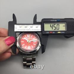 Swiss Legend GMT Traveler Men Watch 45mm Red Dial EXTRA LINKS New Battery 6.75