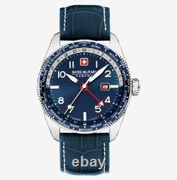 Swiss Military Hawk Eye GMT Blue Dial Sapphire Crystal Men's Watch SMWGB0000505