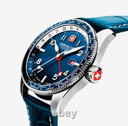 Swiss Military Hawk Eye GMT Blue Dial Sapphire Crystal Men's Watch SMWGB0000505