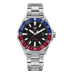 TAG Heuer Aquaracer GMT Calibre 7 Men's Pepsi Black Dial Watch WAY201F. BA0927