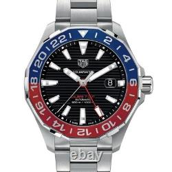 TAG Heuer Aquaracer GMT Calibre 7 Men's Pepsi Black Dial Watch WAY201F. BA0927