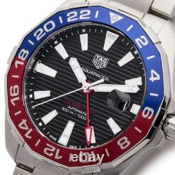 TAG Heuer Aquaracer GMT Calibre 7 Men's Pepsi Black Dial Watch WAY201F. BA0927