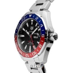 TAG Heuer Aquaracer GMT Calibre 7 Men's Pepsi Black Dial Watch WAY201F. BA0927