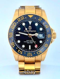 TORINO Carrero Swiss GMT Subaquatic Black Dial 100m Quartz Watch