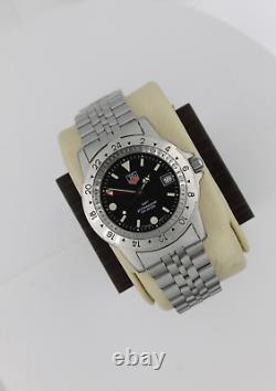 Tag Heuer 159.306 BA0606 Mens Watch 1500 Jumbo Silver Blue Black GMT Time Zone