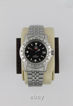 Tag Heuer 159.306 BA0606 Mens Watch 1500 Jumbo Silver Blue Black GMT Time Zone