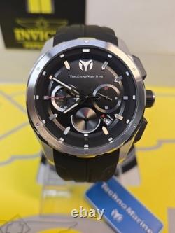 Technomarine OCEAN Chronograph GMT Quartz Black Dial Men's Watch TM-318098 NEW