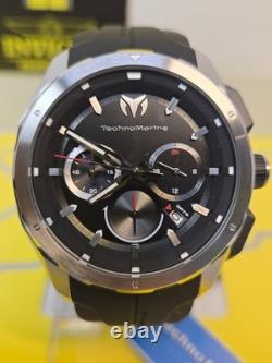 Technomarine OCEAN Chronograph GMT Quartz Black Dial Men's Watch TM-318098 NEW
