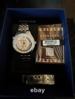 Thomas Earnshaw World Timer GMT Automatic ES-8292-55 Salmon Dial Box and Papers